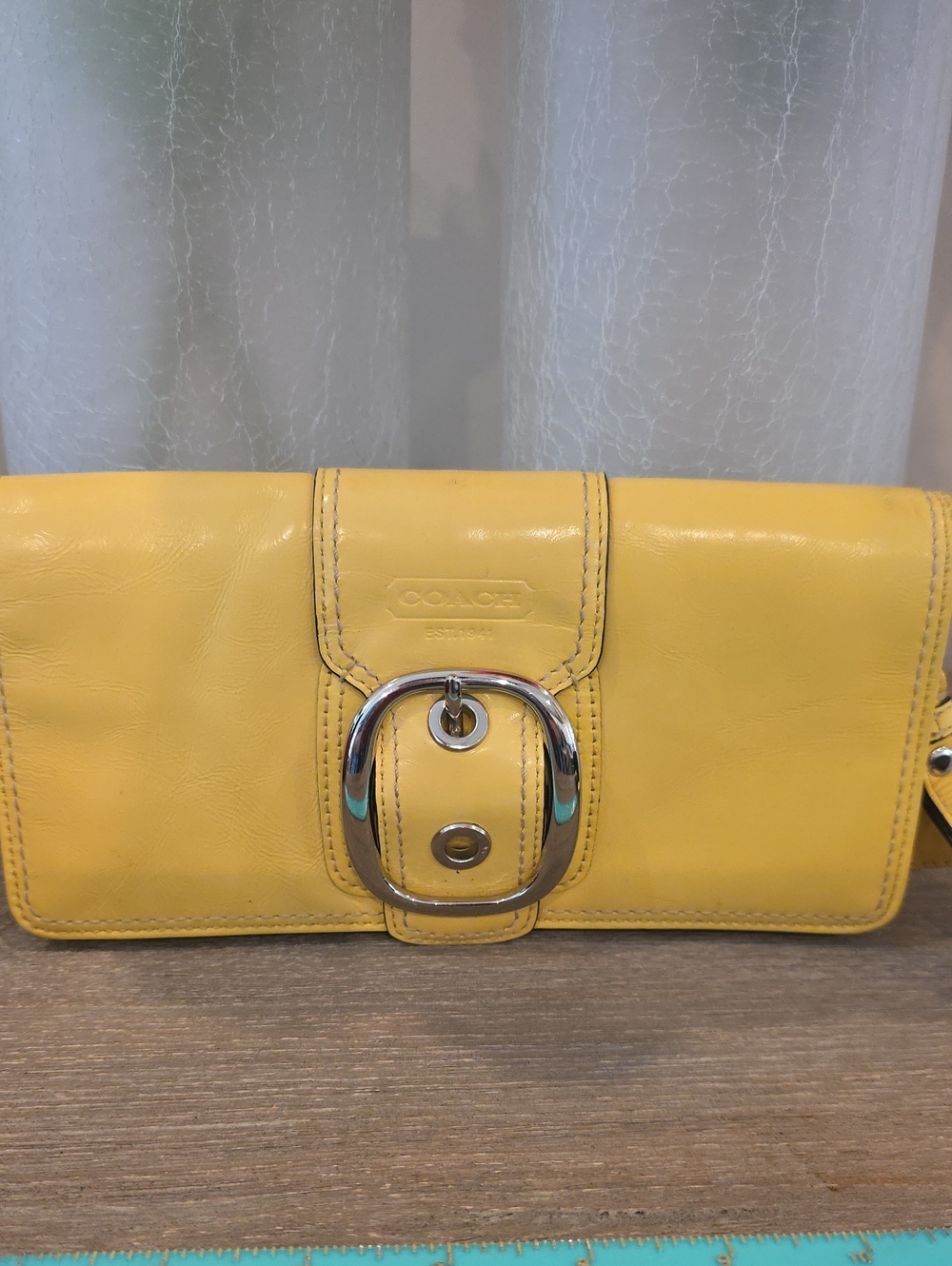 Coach Yellow Bleecker Clutch